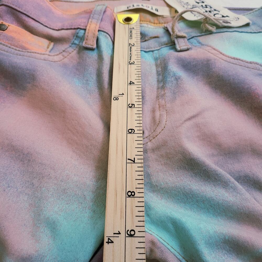 NWT Pistola Dawn Multicolored Denim Cropped Ankle Stretch Skinny Jeans Size 27 - Picture 12 of 12